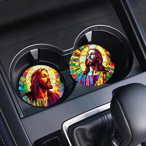 Set of 2 - Ceramic Car Coaster